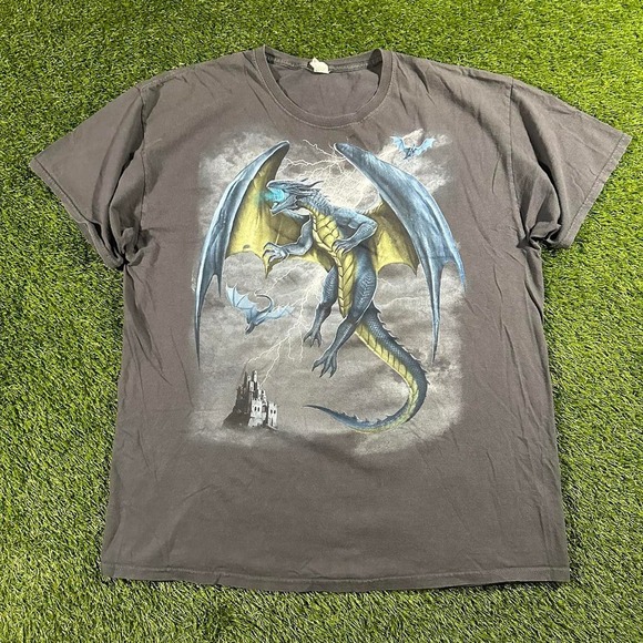 Vintage Y2K Dragon Graphic Tee - Picture 1 of 3